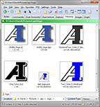 Thumbnail view of vector files in DOpus